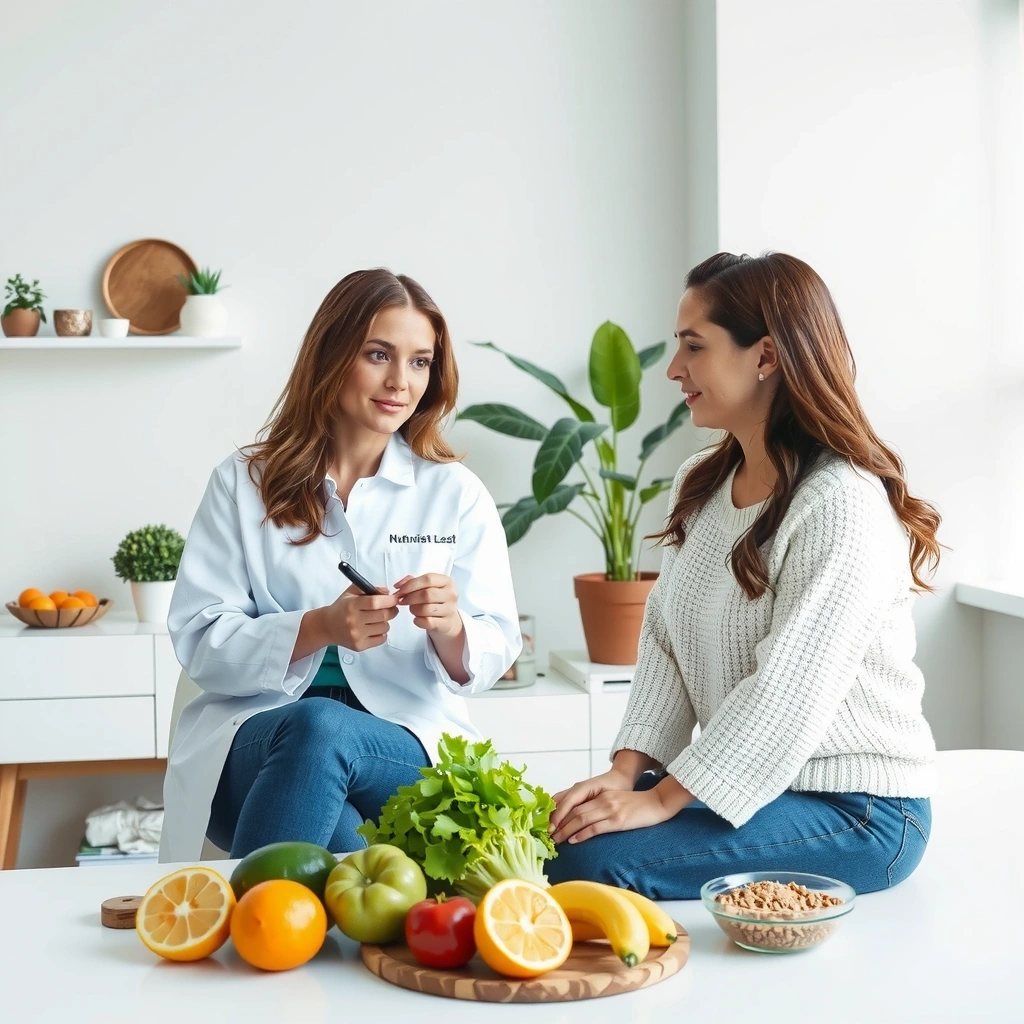 Ernährungsberaterin im Gespräch mit Klientin